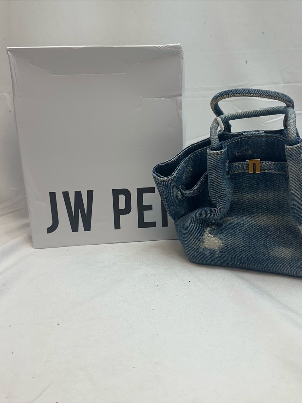 JW PEI Distressed Denim MINI Tote - Blue Wash NWTS